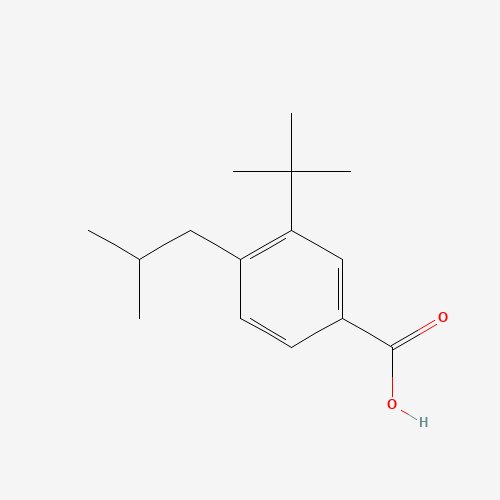 Molecular Structure of 161622-07-7 (3-(1,1-Dimethylethyl)-4-(2-methylpropyl)benzoic acid)