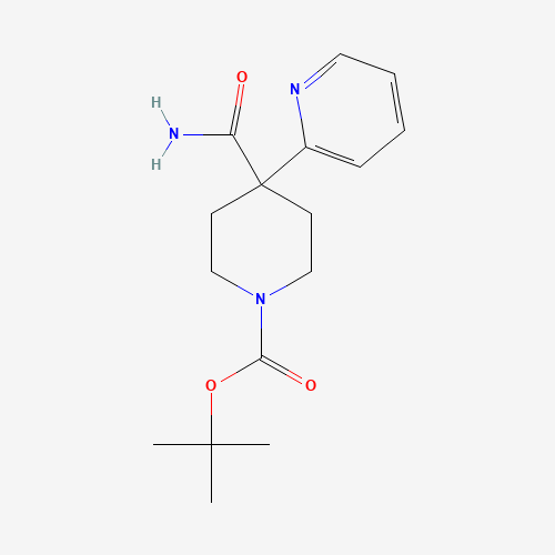 Molecular Structure of 167263-08-3 (1-Tert-butoxycarbonyl-4-(pyridin-2-yl)-piperidine-4-carboxylic acid amide)