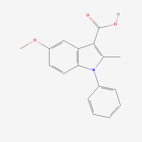 Molecular Structure of 19616-08-1 (5-Methoxy-2-methyl-1-phenylindole-3-carboxylic acid)