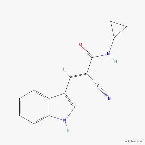 Molecular Structure of 369403-28-1 (2-Cyano-N-cyclopropyl-3-(1H-indol-3-yl)-acrylamide)