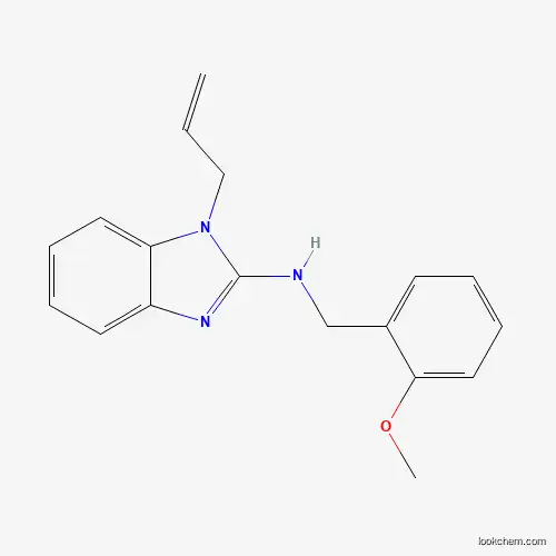 Molecular Structure of 692274-96-7 ((1-Allyl-1H-benzoimidazol-2-yl)-(2-methoxy-benzyl)-amine)