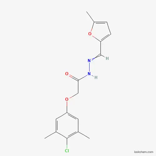 Molecular Structure of 6987-25-3 (2-(4-Chloro-3,5-dimethylphenoxy)-N-[(5-methylfuran-2-yl)methylidene]ethanehydrazonic acid)