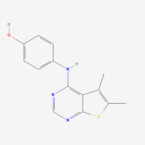 Molecular Structure of 799800-65-0 (4-[(5,6-Dimethylthieno[2,3-d]pyrimidin-4-yl)amino]phenol)