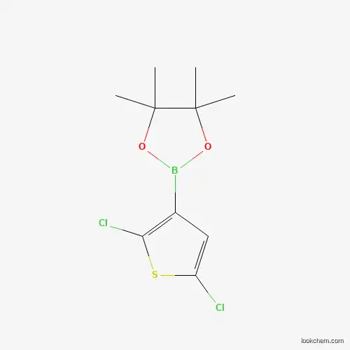 Molecular Structure of 942070-18-0 (2-(2,5-Dichlorothiophen-3-YL)-4,4,5,5-tetramethyl-1,3,2-dioxaborolane)