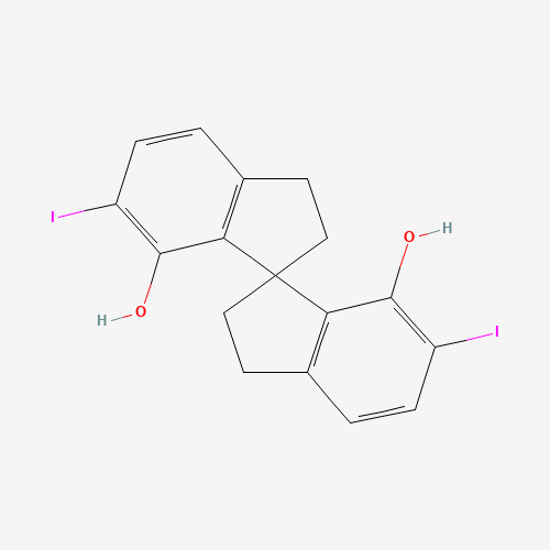 1258326-97-4,(R)-6,6'-Diiodo-2,2',3,3'-tetrahydro-1,1'-spirobi[indene]-7,7'-diol,(R)-6,6'-Diiodo-2,2',3,3'-tetrahydro-1,1'-spirobi[indene]-7,7'-diol;1435948-36-9;1258326-97-4;5,5'-diiodo-3,3'-spirobi[1,2-dihydroindene]-4,4'-diol;(S)-6,6'-Diiodo-2,2',3,3'-tetrahydro-1,1'-spirobi[indene]-7,7'-diol;(R)-2,2',3,3'-Tetrahydro-6,6'-diiodo-1,1'-spirobi[1H-indene]-7,7'-diol;(S)-2,2',3,3'-Tetrahydro-6,6'-diiodo-1,1'-spirobi[1H-indene]-7,7'-diol;(1S)-2,2',3,3'-tetrahydro-6,6'-diiodo-1,1'-Spirobi[1H-indene]-7,7'-diol