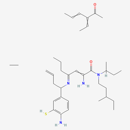 1380723-44-3,2-amino-4-[1-(4-amino-3-sulfanylphenyl)but-3-enylimino]-N-butan-2-yl-N-(3-methylpentyl)hept-2-enamide;ethane;3-ethylidenehex-4-en-2-one,1380723-44-3;(Z)-2-amino-4-[1-(4-amino-3-sulfanylphenyl)but-3-enylimino]-N-butan-2-yl-N-(3-methylpentyl)hept-2-enamide;ethane;(Z,3E)-3-ethylidenehex-4-en-2-one