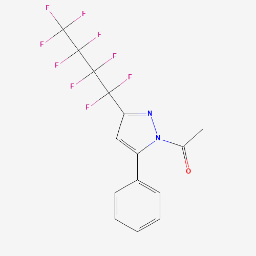 1-ACETYL-3(5)-PERFLUOROBUTYL-5(3)-PHENYLPYRAZOLE