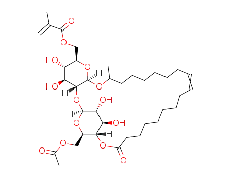 17-L-([2′-O-β-D-glucopyranosyl-β-D-glucopyranosyl]oxy)-9-octadecenoic acid 1′-4″-lactone 6′-methacrylate 6″-acetate