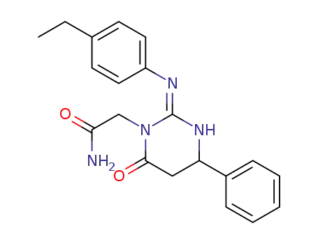 2-{2-[(Z)-4-Ethyl-phenylimino]-6-oxo-4-phenyl-tetrahydro-pyrimidin-1-yl}-acetamide
