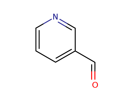 500-22-1,3-Pyridinecarboxaldehyde,Nicotinaldehyde(8CI);3-Formylpyridine;3-Pyridinaldehyde;3-Pyridinealdehyde;3-Pyridylaldehyde;NSC 8952;Nicotinealdehyde;Nicotinic aldehyde;Pyridine-3-carbaldehyde;Rowalind;m-Formylpyridine;b-Formylpyridine;b-Pyridinecarbonaldehyde;