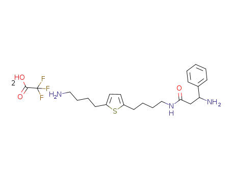 [3-(4-[5-(4-ammoniobutyl)-2-thienyl]butylamino)-3-oxo-1-phenylpropyl]ammonium ditrifluoroacetate