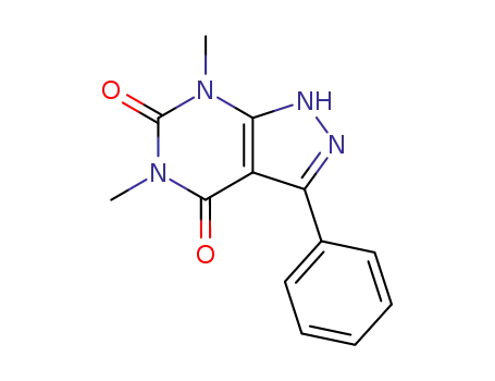 Molecular Structure of 35221-08-0 (1H-Pyrazolo[3,4-d]pyrimidine-4,6(5H,7H)-dione, 5,7-dimethyl-3-phenyl-)