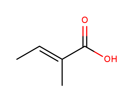 80-59-1,Tiglic acid,2-Butenoicacid, 2-methyl-, (E)-;Crotonic acid, 2-methyl-, (E)- (8CI);Tiglic acid(6CI,7CI);(E)-2-Methyl-2-butenoic acid;(E)-a-Methylcrotonic acid;Cevadic acid;NSC 44235;NSC 8999;trans-2,3-Dimethylacrylic acid;trans-2-Methyl-2-butenoic acid;trans-a,b-Dimethylacrylic acid;