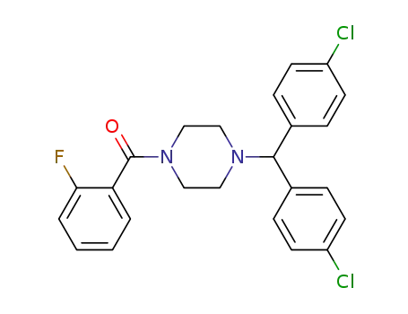 {4-[bis-(4-chlorophenyl)methyl]piperazin-1-yl}-(2-fluorophenyl)methanone