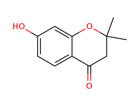 Molecular Structure of 17771-33-4 (7-HYDROXY-2,2-DIMETHYL-CHROMAN-4-ONE)