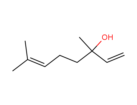78-70-6,Linalool,2,6-Dimethyl-2,7-octadien-6-ol;2-Methyl-1-prenyl-3-buten-2-ol;3,7-Dimethyl-1,6-octadien-3-ol;3,7-Dimethyl-1,6-octadiene-3-ol;3,7-Dimethyl-3-hydroxy-1,6-octadiene;L 260-2;Linalol;
