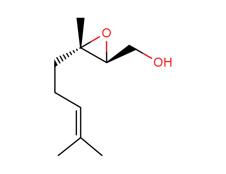 Molecular Structure of 82188-73-6 (Oxiranemethanol, 3-methyl-3-(4-methyl-3-pentenyl)-, (2S,3S)-)