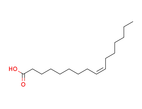 Molecular Structure of 373-49-9 (PALMITOLEIC ACID)