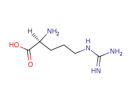 74-79-3,L(+)-Arginine,Arginine,L- (8CI);(S)-2-Amino-5-[(aminoiminomethyl)amino]pentanoic acid;Arginine;L-Arg;L-Norvaline,5-[(aminoiminomethyl)amino]-;L-Ornithine, N5-(aminoiminomethyl)-;L-a-Amino-d-guanidinovalericacid;NSC 206269;Pentanoic acid, 2-amino-5-[(aminoiminomethyl)amino]-, (S)-;H-Arg-OH;L-Arginine (Base);L-Arginine Base;