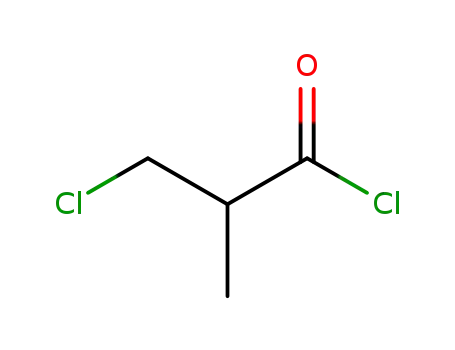 Molecular Structure of 7623-10-1 (Propanoyl chloride, 3-chloro-2-methyl-)