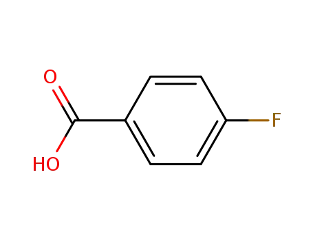 Molecular Structure of 456-22-4 (4-Fluorobenzoic acid)