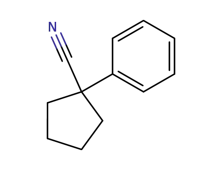 Molecular Structure of 77-57-6 (1-Phenyl-1-cyclopentanecarbonitrile)