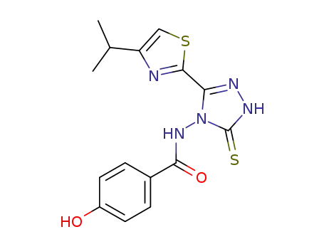 N-(3-(4-isopropylthiazol-2-yl)-5-thioxo-1H-1,2,4-triazol-4(5H)-yl) 4-hydroxy-benzamide