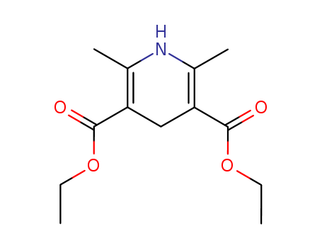 1149-23-1,Diethyl 1,4-dihydro-2,6-dimethyl-3,5-pyridinedicarboxylate,3,5-Pyridinedicarboxylicacid, 1,4-dihydro-2,6-dimethyl-, diethyl ester (6CI,7CI,8CI,9CI);2,6-Dimethyl-1,4-dihydropyridine-3,5-dicarboxylic acid diethyl ester;2,6-Dimethyl-3,5-di(carboethoxy)-1,4-dihydropyridine;2,6-Dimethyl-3,5-dicarbethoxy-1,4-dihydropyridine;2,6-Dimethyl-3,5-diethoxycarbonyl-1,4-dihydropyridine;3,5-Bis(ethoxycarbonyl)-1,4-dihydro-2,6-dimethylpyridine;Diethyl2,6-dimethyl-1,4-dihydropyridine-3,5-dicarboxylate;Etidin;