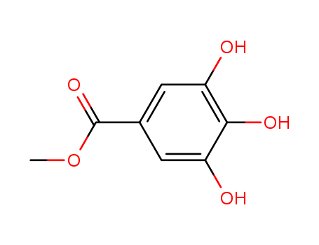 99-24-1,Methyl gallate,Gallic acid, methyl ester;Methylgallate;Benzoic acid, 3,4,5-trihydroxy-, methyl ester;Methyl 3,4,5-trihydroxybenzoate;Gallic acid methyl ester;4-10-00-01998 (Beilstein Handbook Reference);Methyl Gallate (99.9%,MG );Methyl Gallate(Methyl 3,4,5-Trihydroxybenzoate );