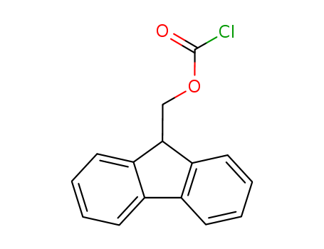 28920-43-6,9-Fluorenylmethyl chloroformate,Formicacid, chloro-, fluoren-9-ylmethyl ester (8CI);Fluorene-9-methanol,chloroformate (8CI);(9H-Fluoren-9-ylmethoxy)carbonyl chloride;9H-Fluoren-9-ylmethyl chloroformate;AminoTag;FMOC chloride;FmocCl;Fmoc-Cl;Carbonochloridic acid,9H-fluoren-9-ylmethyl ester;
