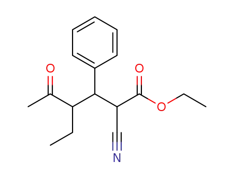 ethyl 2-(3-oxo-3-methyl-1-phenylpentyl)cyanoacetate