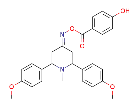 2,6-bis(4-methoxyphenyl)-1-methylpiperidin-4-one O-4-hydroxybenzoyloxime