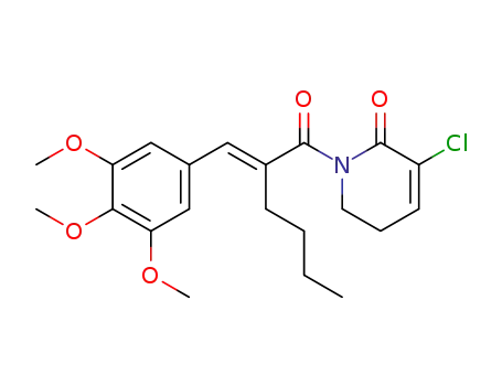 (E)-3-chloro-1-(2-butyl-3-(3,4,5-trimethoxyphenyl)acryloyl)-5,6-dihydropyridin-2(1H)-one