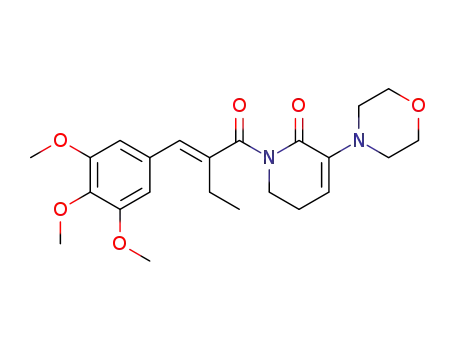 (E)-3-morpholino-1-(2-(3,4,5-trimethoxybenzylidene)butanoyl)-5,6-dihydropyridine-2(1H)-one