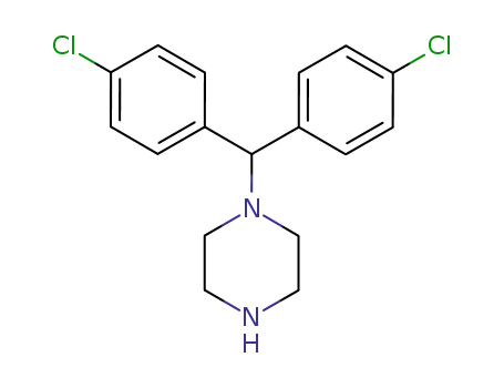 Molecular Structure of 27469-61-0 (1-(4,4'-DICHLOROBENZHYDRYL)PIPERAZINE)
