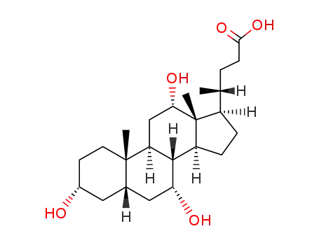 Molecular Structure of 81-25-4 (Cholic acid)