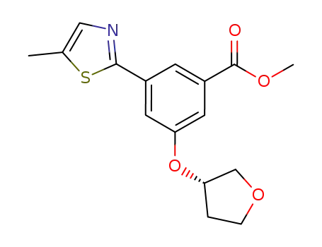 methyl 3-(5-methyl-1,3-thiazol-2-yl)-5-[(3S)-tetrahydrofuran-3-yloxy]benzoate