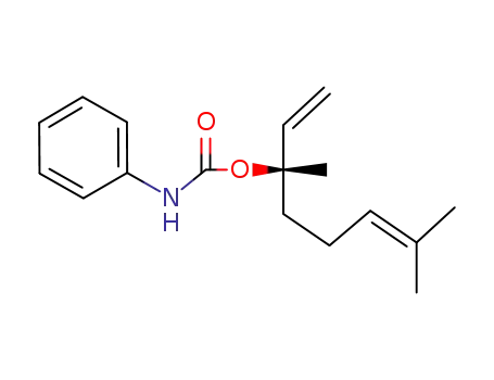 phenylcarbamic acid-((R)-linalyl ester); carbanilic acid ester of d-linalool
