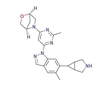 (1R,4R)-5-(6-(6-(3-azabicyclo[3.1.0] hexan-6-yl)-5-methyl-1H-indazol-1-yl)-2-methylpyrimidin-4-yl)-2-oxa-5-azabicyclo[2.2.1]heptane