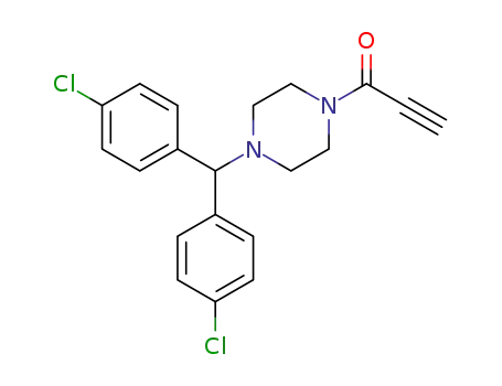 1-(4-(bis(4-chlorophenyl)methyl)piperazin-1-yl)prop-2-yn-1-one