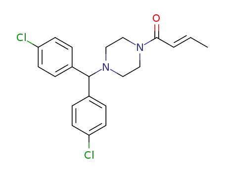 (E)-1-(4-(bis(4-chlorophenyl)methyl)piperazin-1-yl)but-2-en-1-one