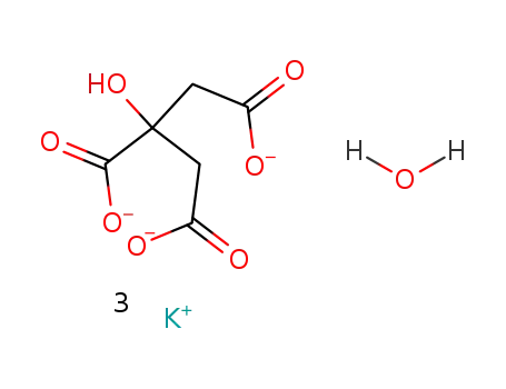 Molecular Structure of 6100-05-6 (Potassium citrate monohydrate)