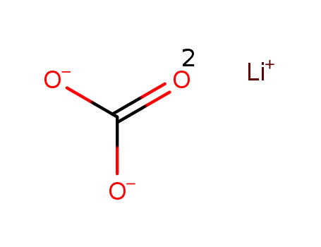 Molecular Structure of 554-13-2 (Lithium carbonate)