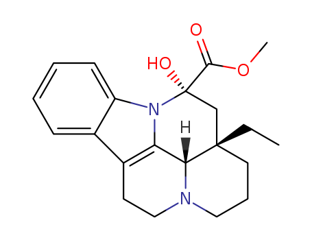 1617-90-9,Vincamine,Vincapan;Pervincamine;Decincan;Eburnamenine-14-carboxylic acid,14,15-dihydro-14-hydroxy-,methyl ester,(3R,14a,16R)-;Vincamidol;Perval;Methyl vincaminate;Monorin;Eburnamenine-14-carboxylic acid, 14,15-dihydro-14-hydroxy-, methyl ester, (3alpha,14beta,16alpha)-;Minorin;Vinkametrin;Vinca-Ecobi;Anasclerol;Vincimax;Eburnamenine-14-carboxylic acid, 14,15-dihydro-14-hydroxy-, methyl ester, (3.alpha.,14.beta.,16.alpha.)-;Vinca-Minor;Equipur;Minorine;