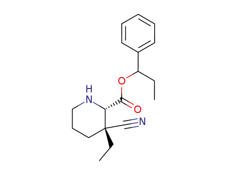 1-phenylpropyl (2S,3R)-3-cyano-3-ethylpipecolate