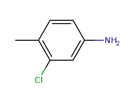 Molecular Structure of 95-74-9 (3-Chloro-4-methylaniline)