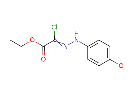 Molecular Structure of 27143-07-3 (Acetic acid, 2-chloro-2-[2-(4-methoxyphenyl)hydrazinylidene], ethyl ester)