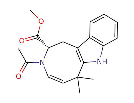 3-acetyl-6,6-dimethyl-2,3,6,7-tetrahydro-1H-azocino[5,4-b]indole-2-carboxylic acid methyl ester