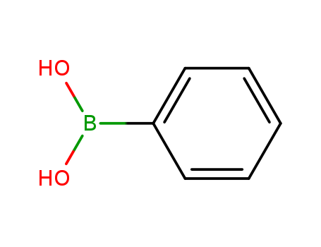 98-80-6,Phenylboronic acid,Phenyldihydroxyborane;Borophenylic acid;Phenylboronic Acid (PBA);1/C6H7BO2/c8-7(9)6-4-2-1-3-5-6/h1-5,8-9;Dihydroxyphenylborane;Boric acid, phenyl-;boronic acid, phenyl-;4-16-00-01654 (Beilstein Handbook Reference);Usaf bo-2;Dihydroxy(phenyl)borane;Kyselina fenylborita [Czech];Acide phenylborique [French];T-500;Acide phenylborique;Benzeneboronic acid;Phenyl boronic acid;Phenylboronic acid 98%;phenyl-Boronic acid;Boronic acid,phenyl-;