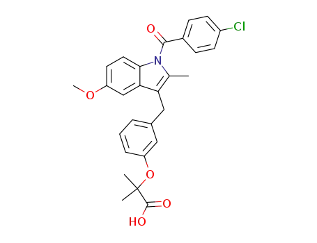 2-(3-{ [1-(4-Chlorobenzoyl)-2-methyl-5-(methoxy)-1H-indol-3-yl]methyl }phenoxy)-2-methylpropanoic acid